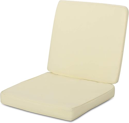 Christopher Knight Home Gavin - Cojines de tela resistentes al agua para exteriores, 1 unidad (paquete de 1), color crema