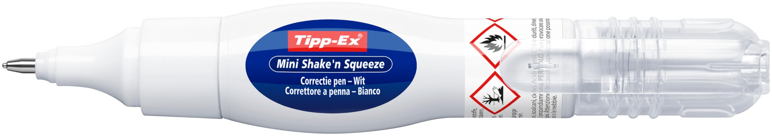 Tipp-Ex Bianchetto Liquido, Shake 'n Squeeze, Correttore a Penna (8 ml), Confezione da 10, Fornitura Cancelleria Scuola e Ufficio