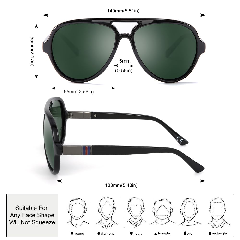 Amazon.com: 2020 VentiVenti 2 Pack Aviator Sunglasses For  display picture 1