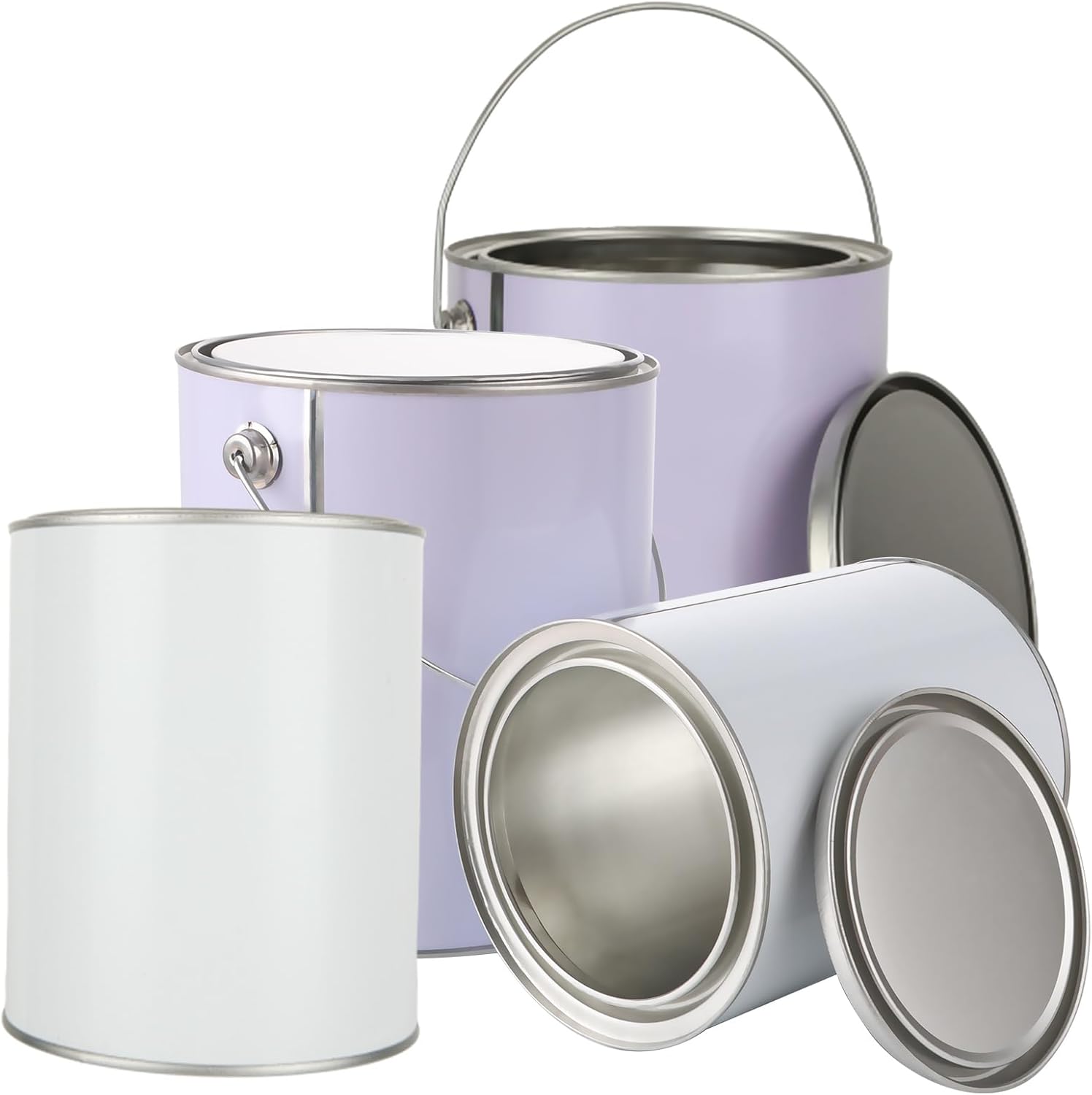 4PCS Paint Can, 1 Gallon Empty Paint Cans with Lids and