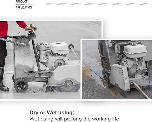 Miniatura 4 de SHDIATOOL Disco de corte de segmentos de la hoja de sierra concreto del diamante V Cortador seco o mojado de 14 pulgadas de diámetro interior 83.3