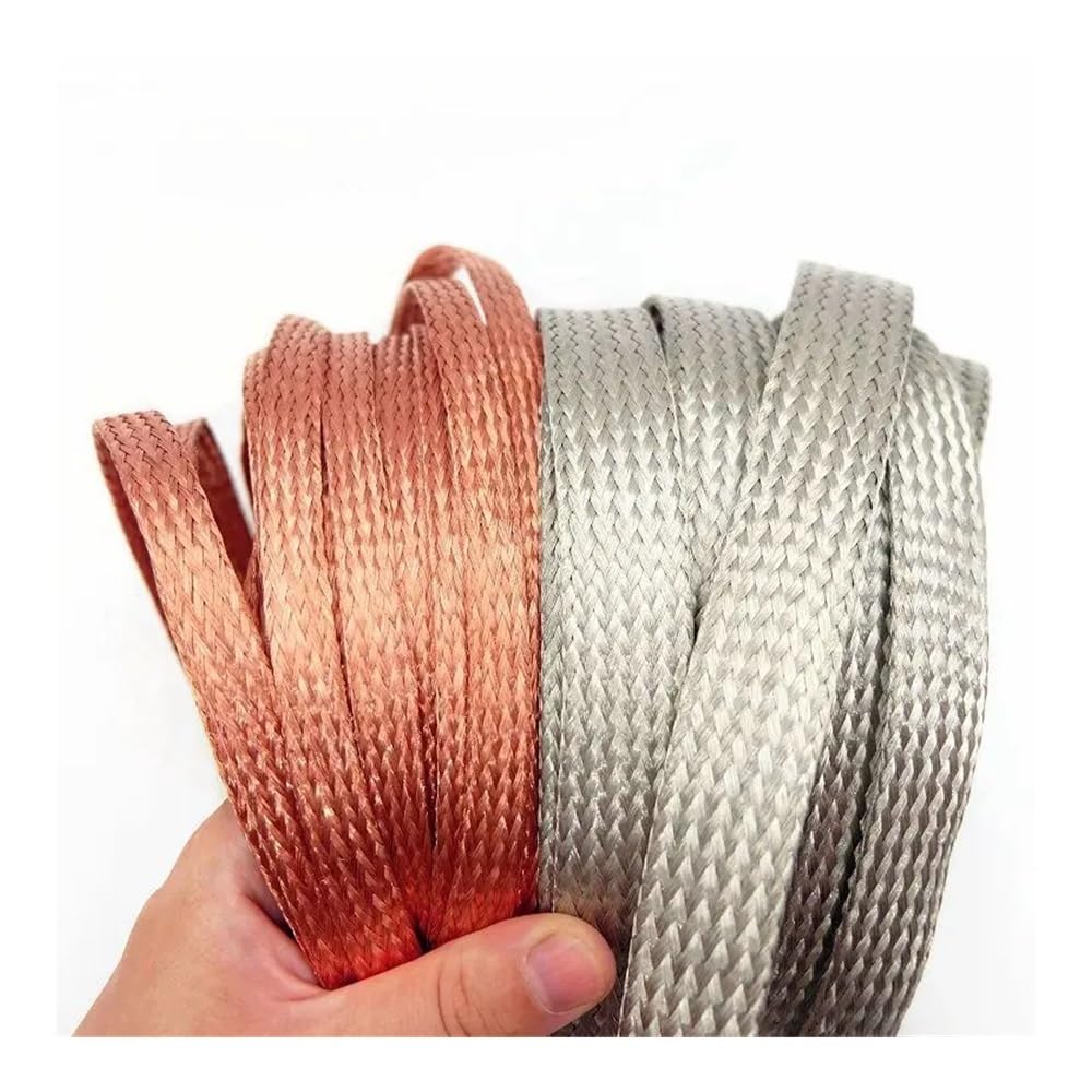 Miedziana pleciona szerokość rękawa 4 6 8 10 12 16 18 20 22 28 mm ocynowana powłoka rozszerzalny kabel ekranowany metalowa osłona (cynowana miedź, szerokość 28 MM_300 cm)