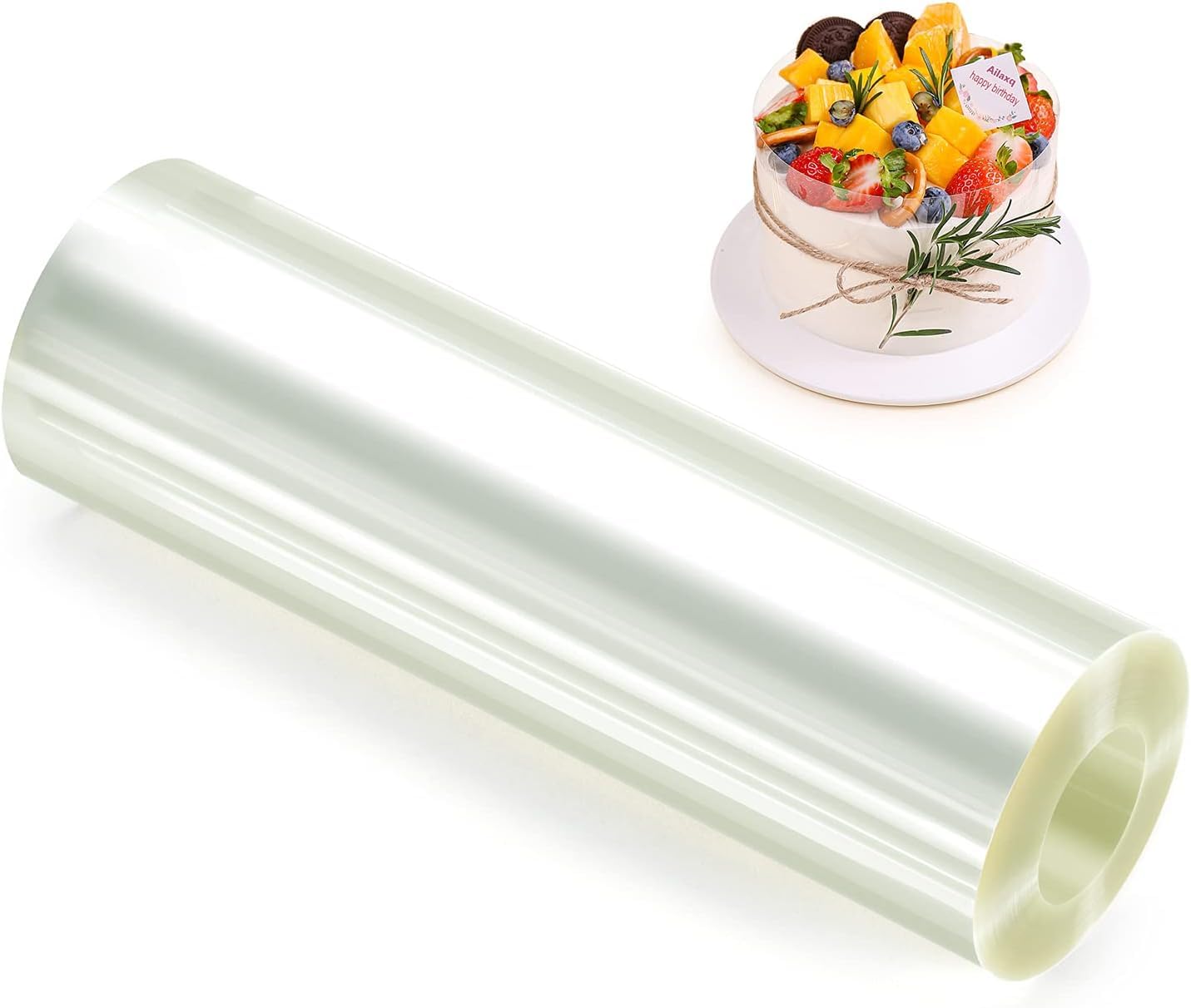 Pellicola per bordi per torte di 15 cm di altezza, trasparente, pellicola in acetato, riutilizzabile, per torte, cioccolato, mousse e dolci