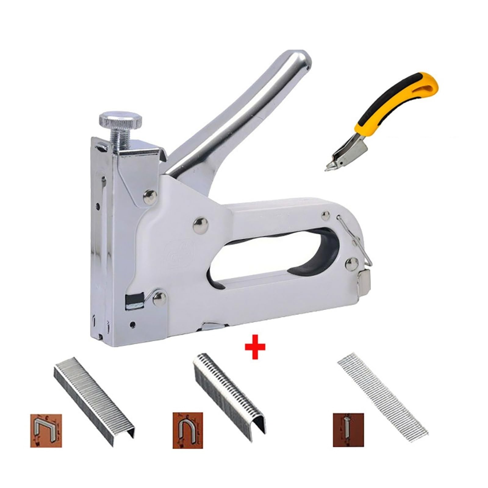 Graffettatrice Per Legno Pistola sparachiodi manuale for mobili con cucitrice 3 in 1 Tappezzeria