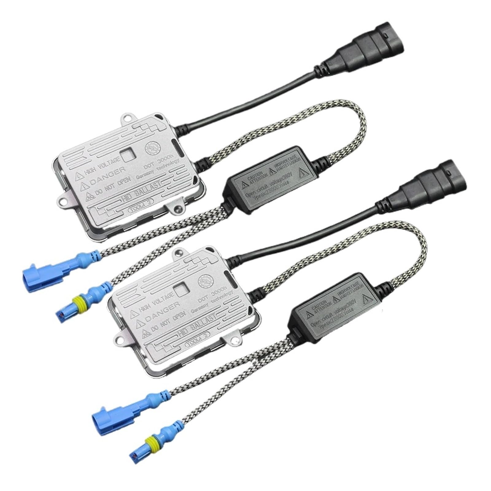Kit Luz Xenón HID Balastro CA + Bombilla 55W 3000K-8000K para Faro Antiniebla H1 H3 H7 H8 H11 9005 HB3 9006 HB4 881 880 9012 Xenon Ballast Hid(6000K White,9005/HB3)