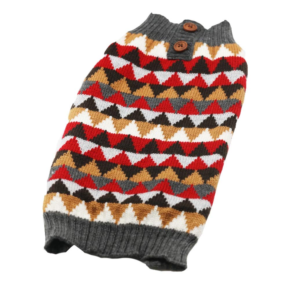 Manteau chien tricoté multicolore FENGMING pour promenades