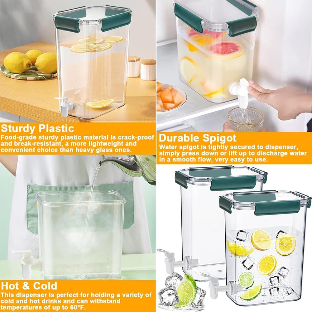 Dozownik napojów 3,5 l/4,5 l Lodówka Dozownik wody ze szczelnym kranem, Zimny ​​czajnik o dużej pojemności do lemoniady z sokami owocowymi, Podróżny pojemnik na wodę na biurko 4.5L B
