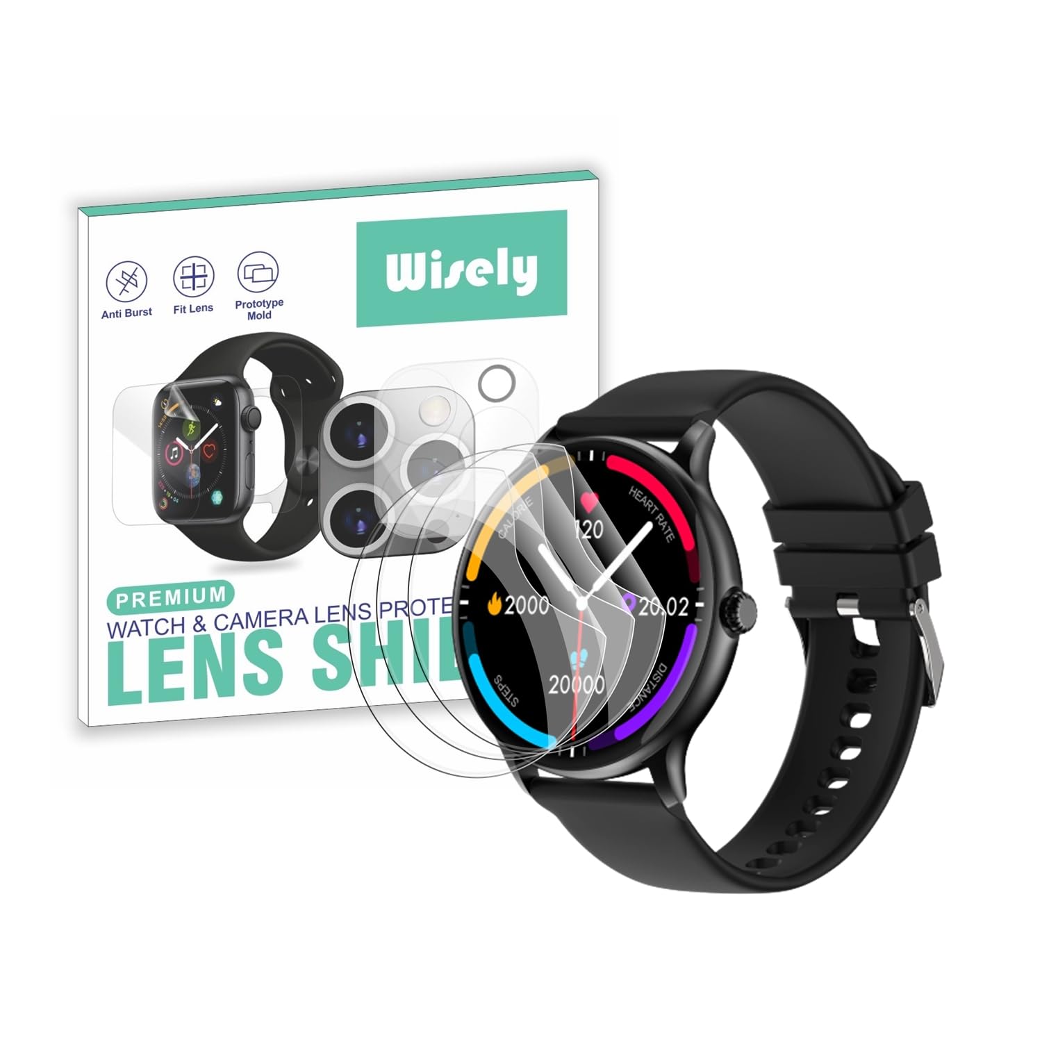 Wisely |3pcs| Screen Guard Protector For Fire Boltt Phoenix Pro Smartwatch |1.39"| Bubble Free, Easy installation kit, HD Clear, Full Cover (B0CBSQRR8X) Amazon Price History, Amazon Price Tracker