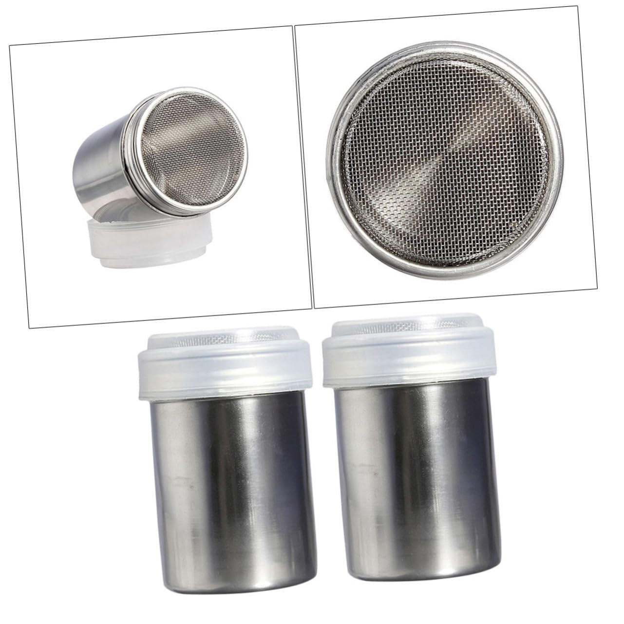 CIYODO Portable Powdered Sugar Container 2pc Power Bottle Storage Spill Design