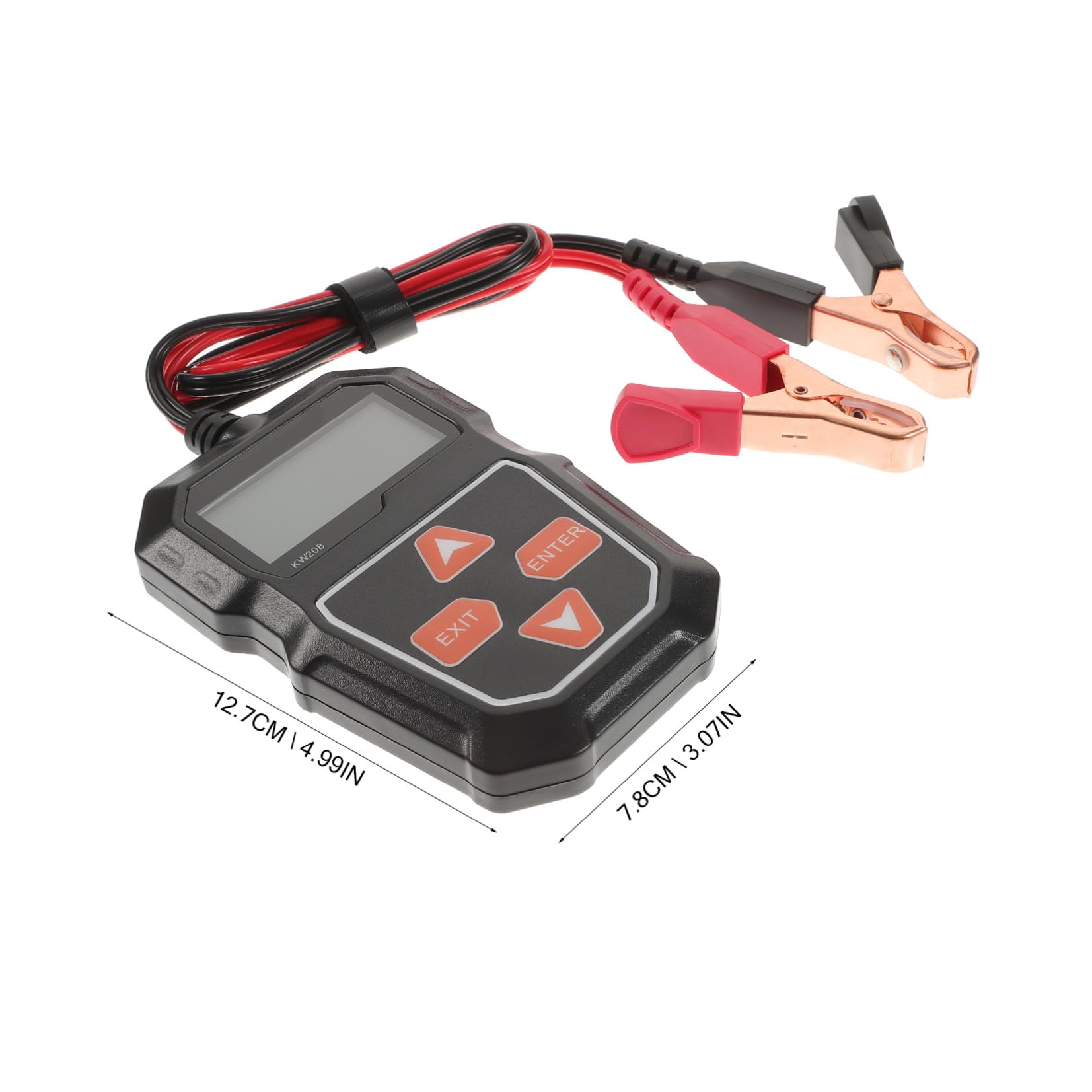 Tester per Batteria Auto 12v 2, 4 Pollici Nero Misura Resistenza | Strumento per Veicoli 12v, Abs ed Elettronica, Rileva stato Livello di Carica, 1 Pezzo
