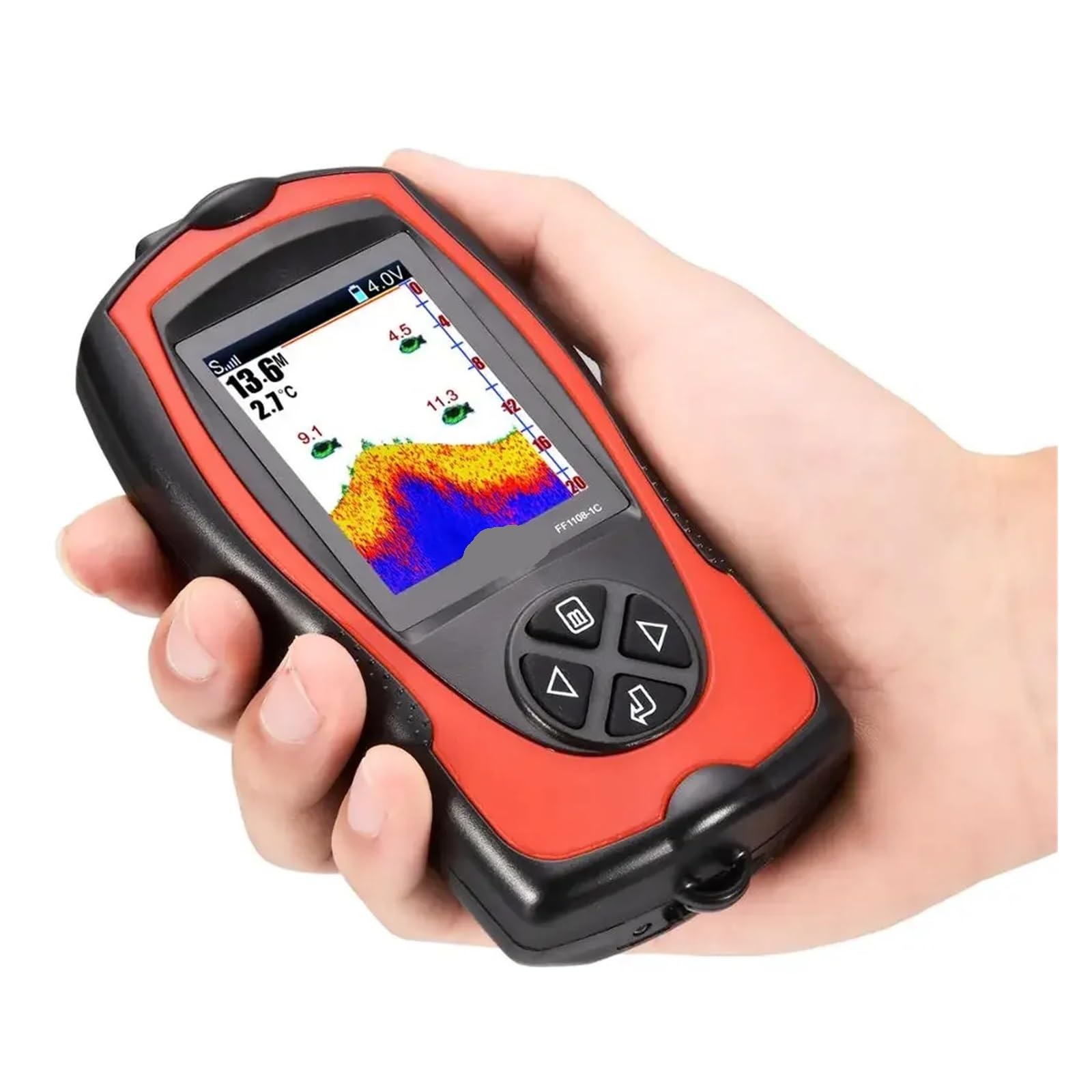 Sondeur de pêche Filaire Portable, sondeur à écho de Profondeur de 100 m, écran LCD Couleur TFT, for la pêche