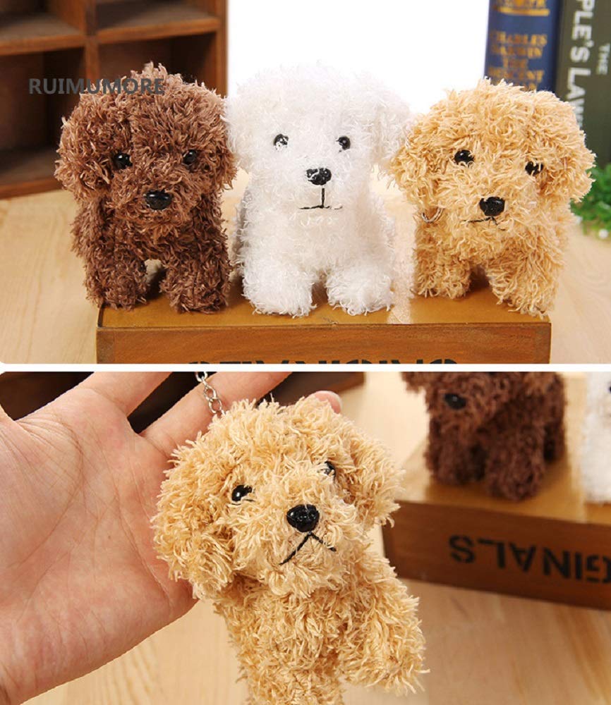 Amazon.co.jp: トイプードル キーホルダー かわいい ぬいぐるみ (茶