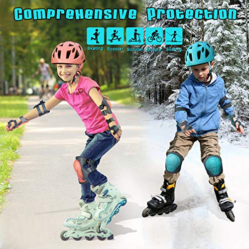 image for Kids Protective Gear Set Upboxn Knee Pads and Elbow Pads with Wrist Gu