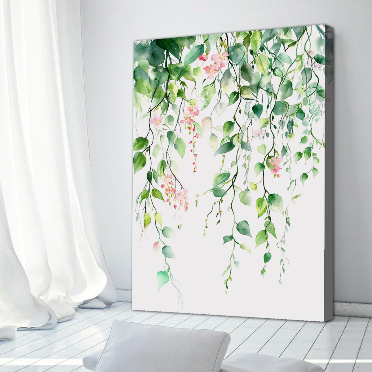 SHENGPOSTER Shabby Chic ogród botaniczny sztuka ścienna minimalistyczna kobaltowy niebieski las obraz na płótnie styl wiejski nieoprawiony plakat nadruk dekoracja ścienna 90 x 135 cm