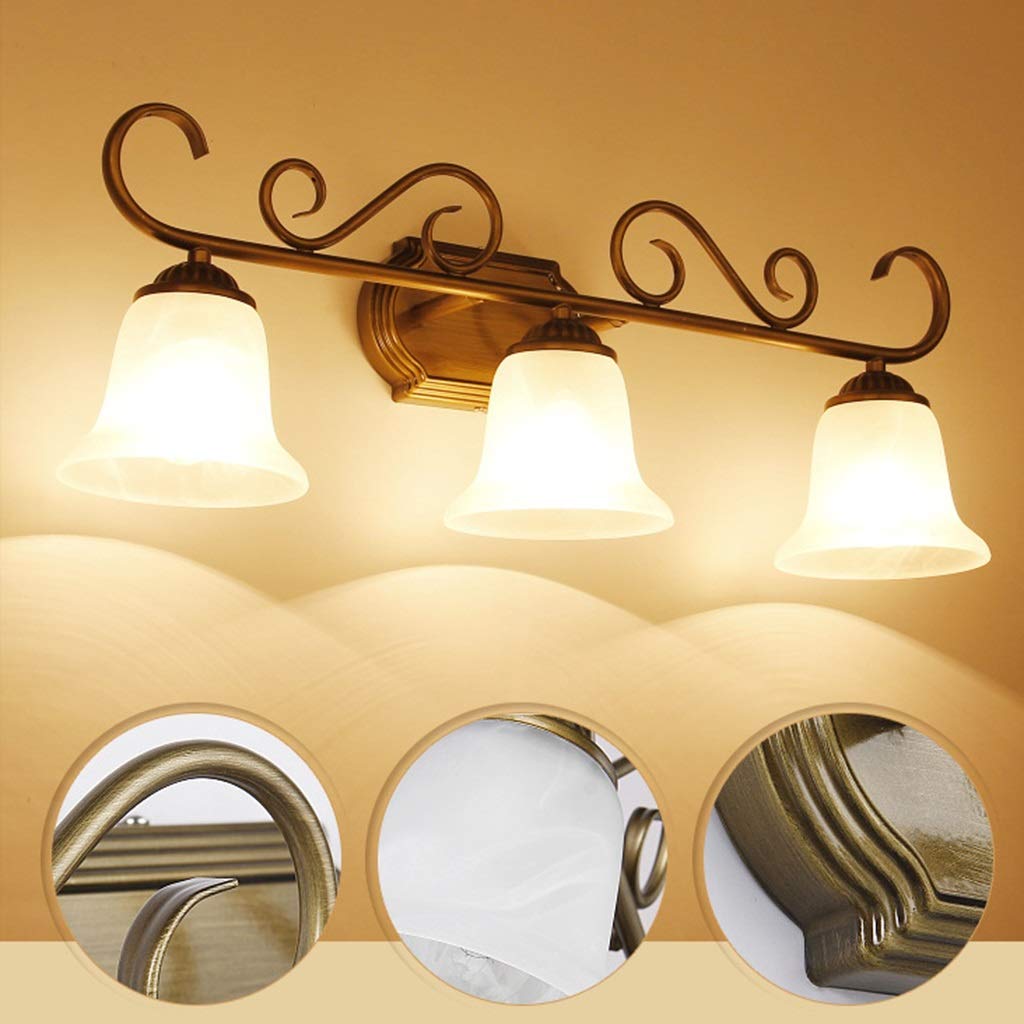 Badspiegellampen Led Spiegelfrontleuchte Schlafzimmer Badezimmer Feuchtigkeitsgeschützte Spiegelschrankleuchte Schminktisch Spiegellampe Wandbeleuchtung/3 Light Source