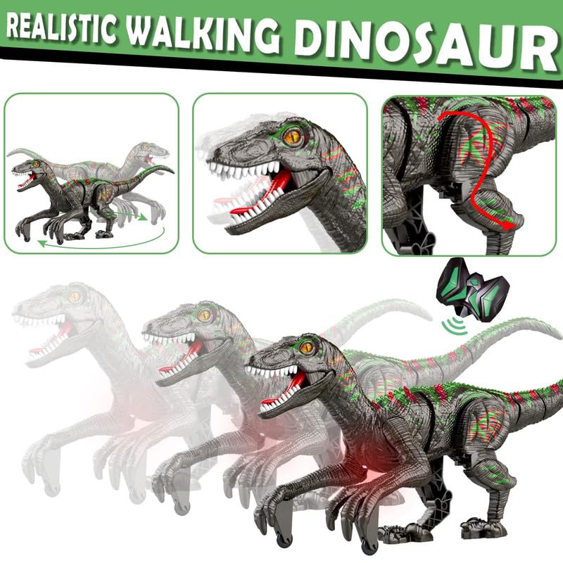 EARSOON Remote Control Dinosaurs Velociraptor – Dinosaur Robot ...