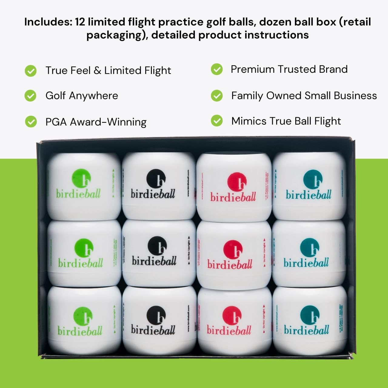 Amazon | バーディーボール - 12ボール | BirdieBall | ゴルフ練習ボール