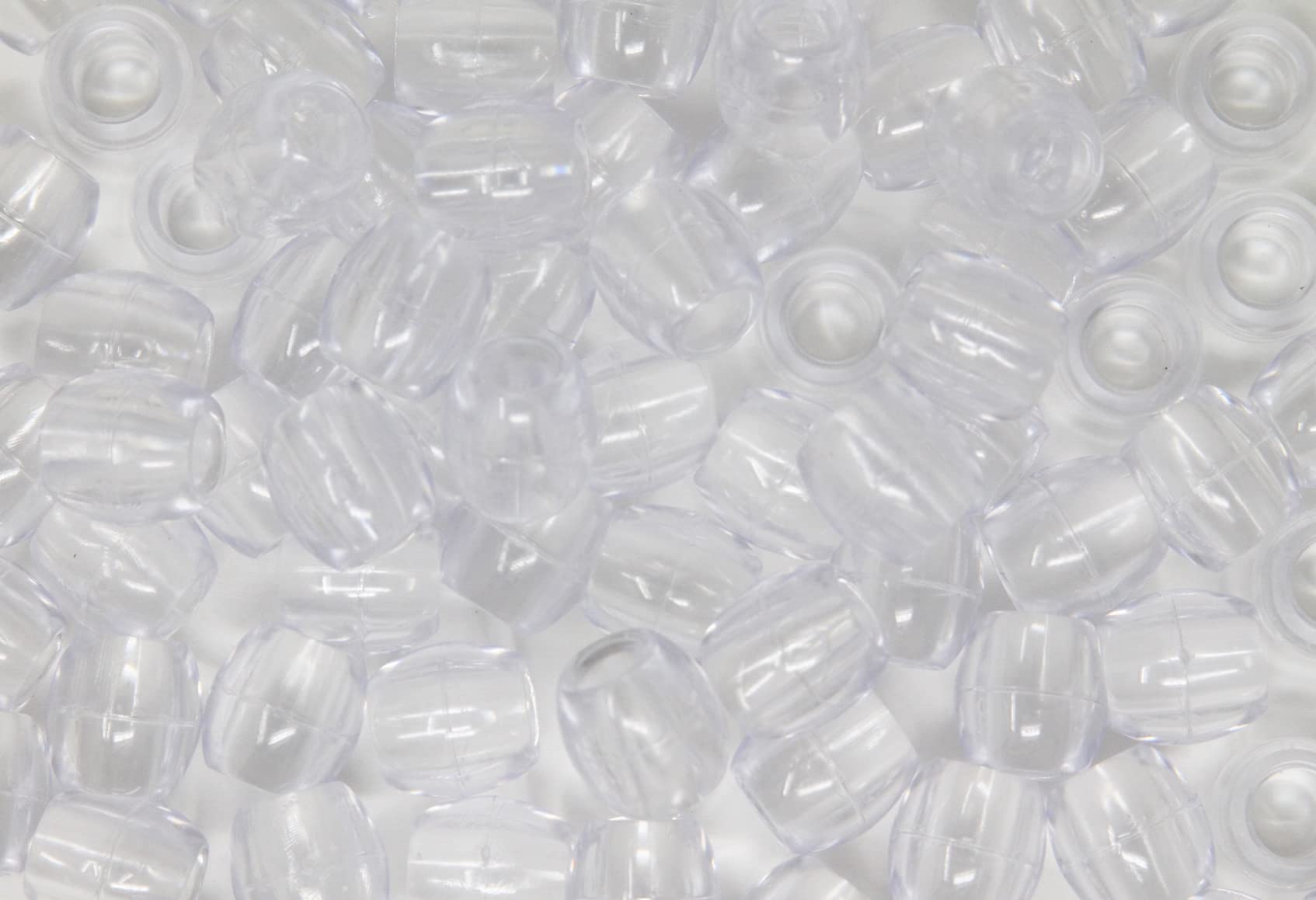 Premium Pony Beads - X-Large 48 PC Set, Ideal for Hair Braids, Kids Crafts, Clear Plastic Beads
