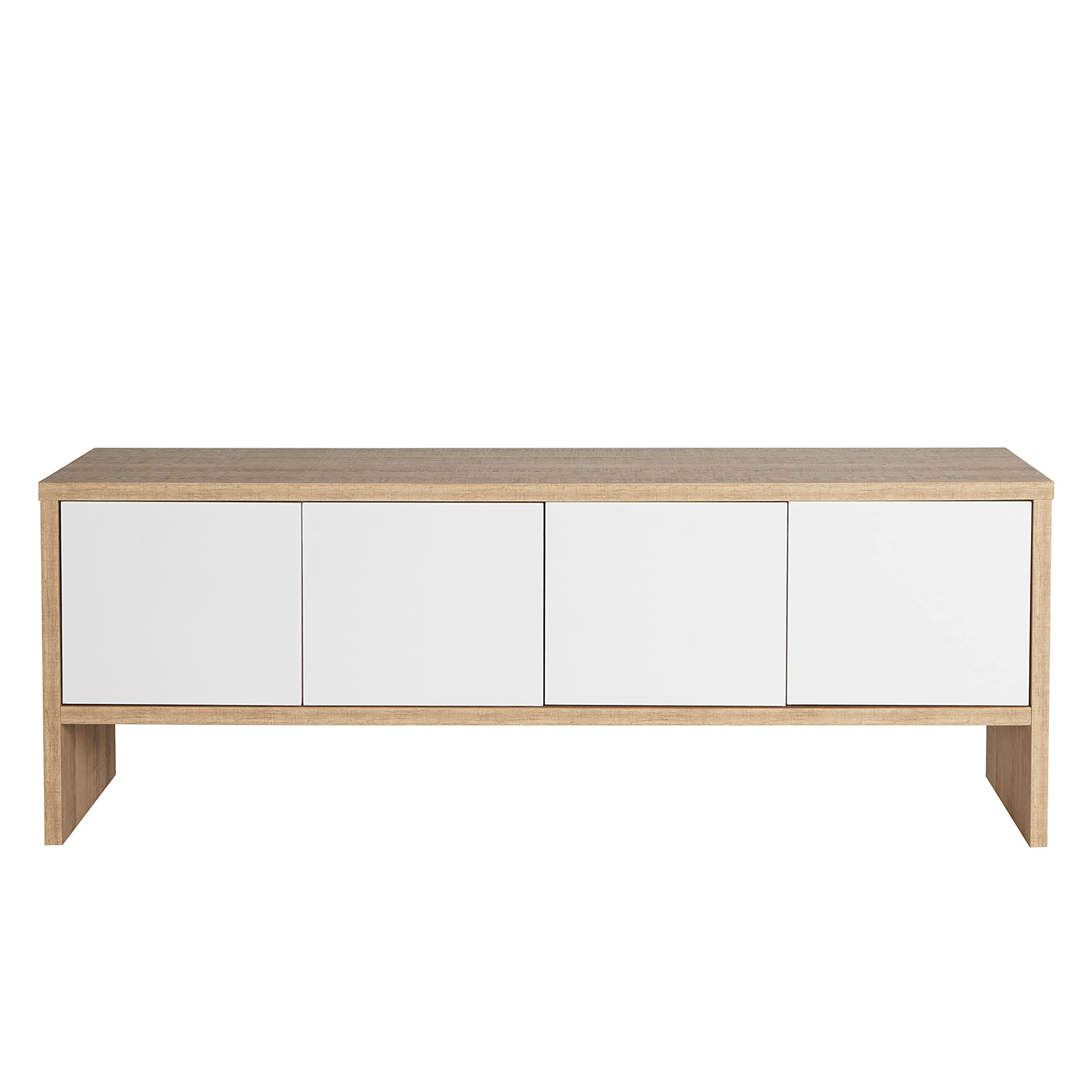 Decor therapy Haven Storage Console TVs up to 79" Media Stand, Natural