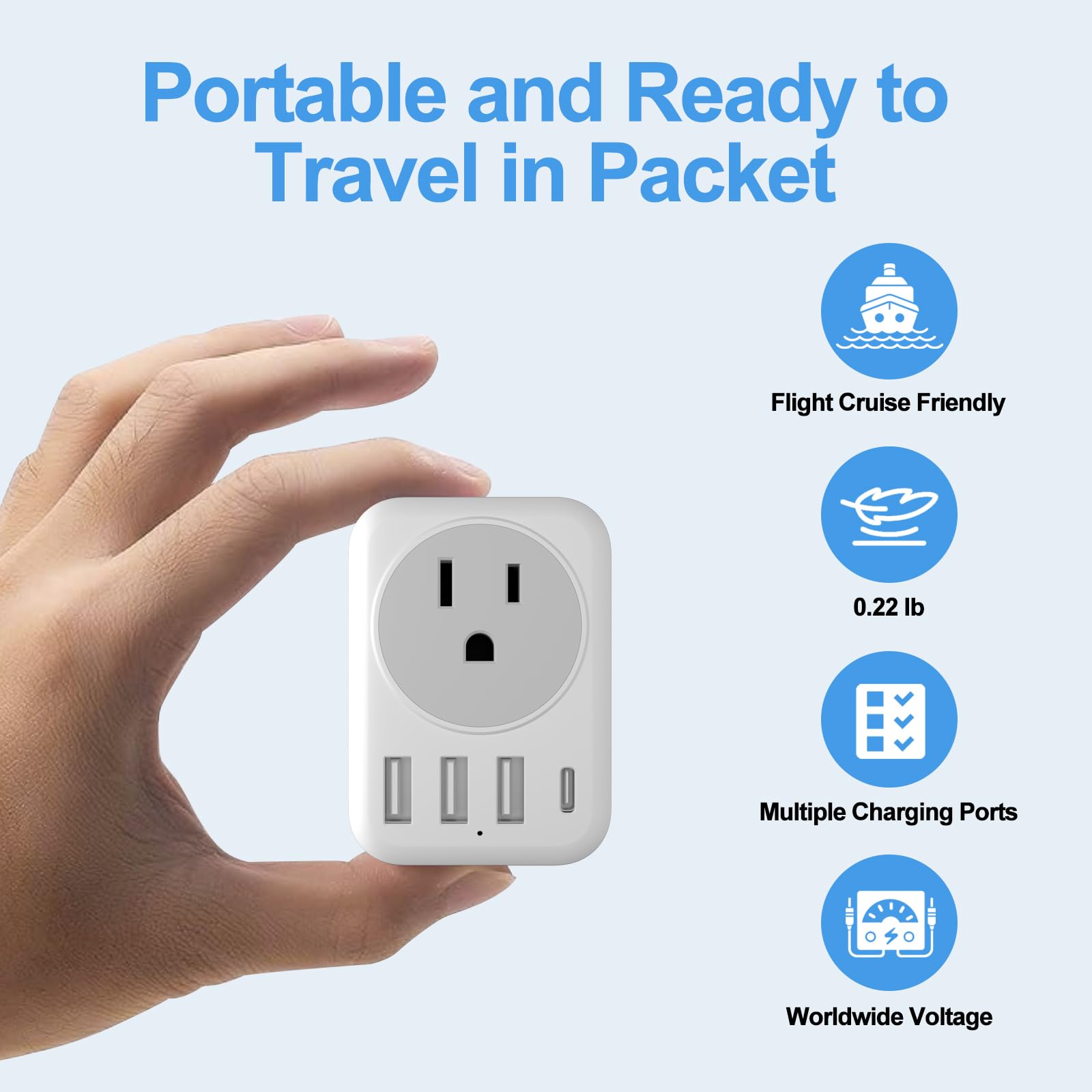 Reiseadapter für Irland Großbritannien, Typ G Netzadapter mit 3 USB-A, 1 USB-C-Ausgangsladegerät für die USA nach Schottland, London, England, Britisch, Irisch,