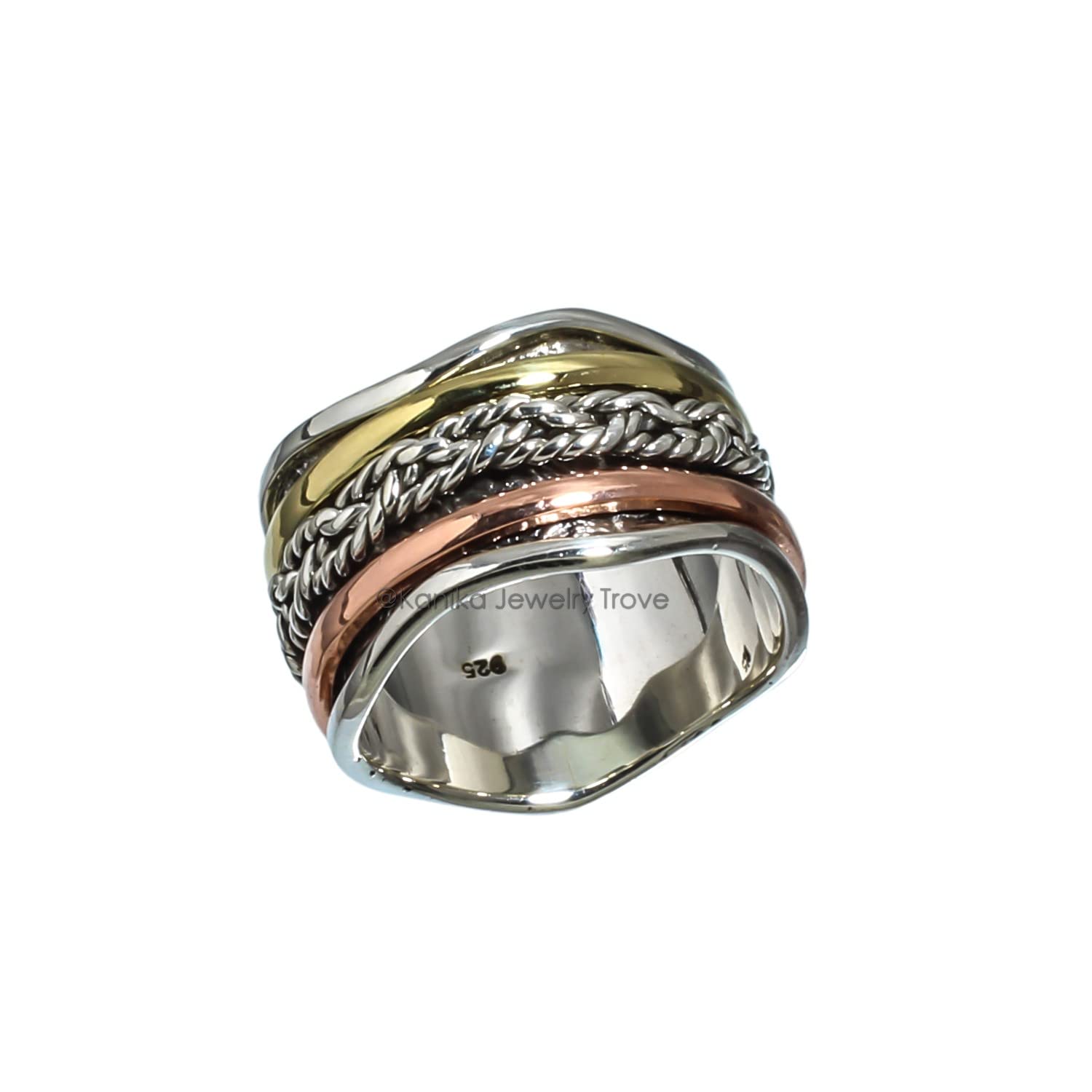 Kanika Jewelry Trove 925 Sterling Silver Handmade Stacking Ring for Women & Girl