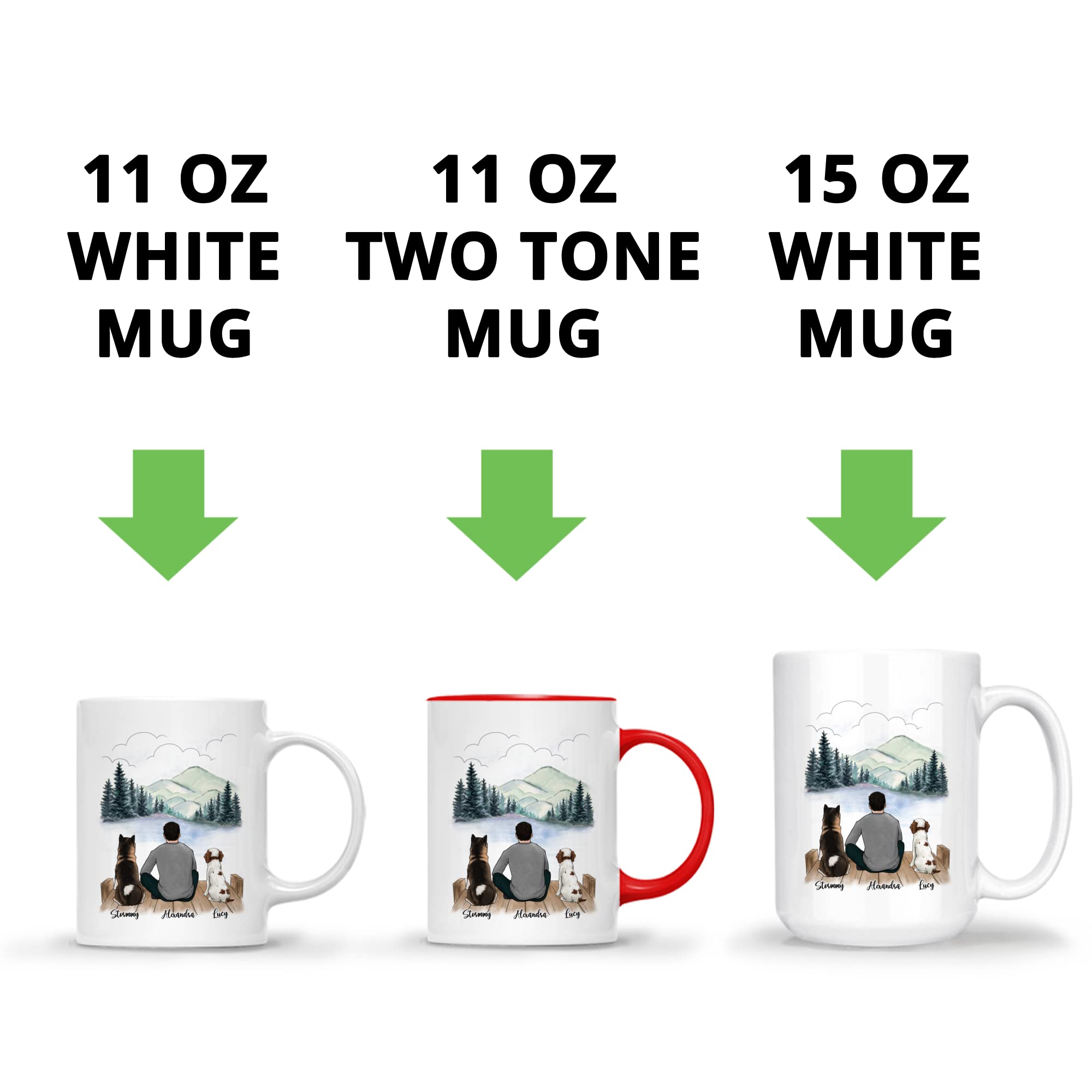Tazza in ceramica personalizzata con rratto di animale domestico e nome per i regali agli amanti degli animali domestici - CALLIE
