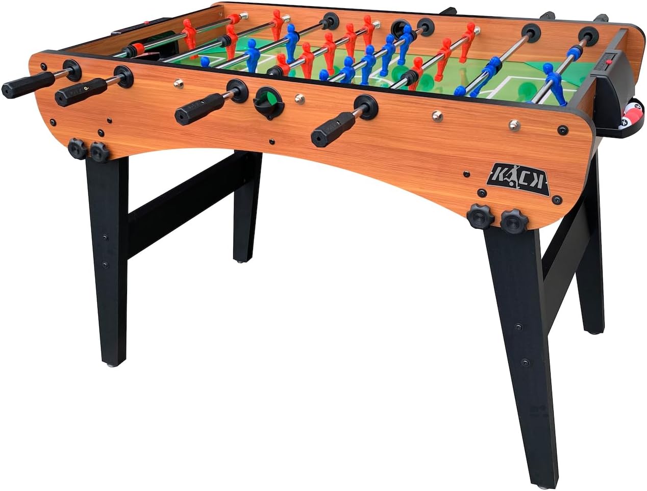 KICK Phoenix 55" Folding Foosball Table – Full-Size Indoor Foosball Table for Adults – 6 Foosballs, Telescopic Rods, No-Slip Wooden and Black ABS Handles, Scratch-Proof Finish