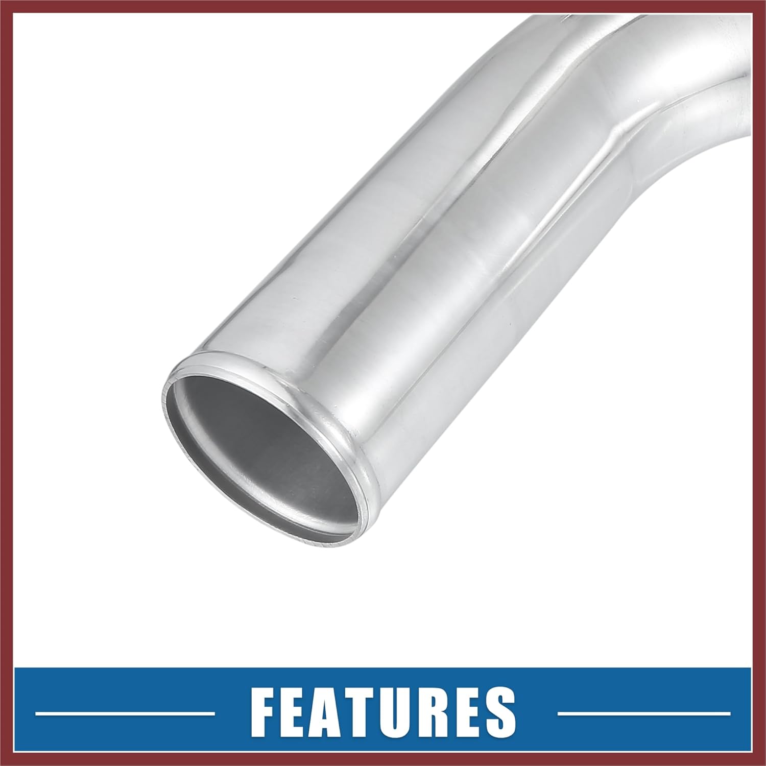 Universal 90 Degree L Shape Bend Elbow Intercooler Pipe Air Intake Tube 3" OD 76mm OD 500mm 19.69" Length Intercooler Pipe Aluminum Alloy Replace Parts