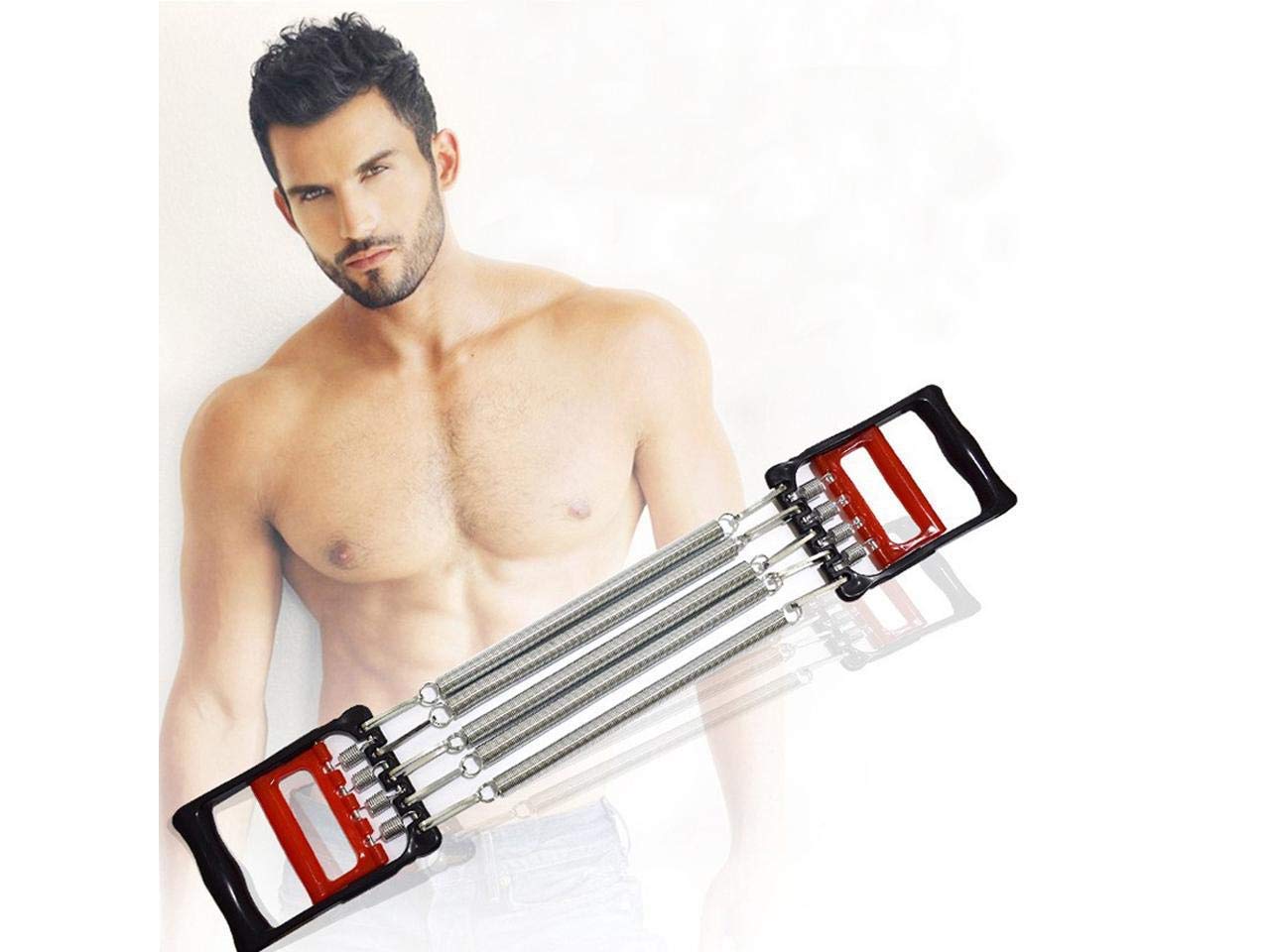 nunki trend Multi Function Springs Chest Expander 5 Hook Muscle Pulling Exerciser Chest Fitness Tool (multicolor)-image-16