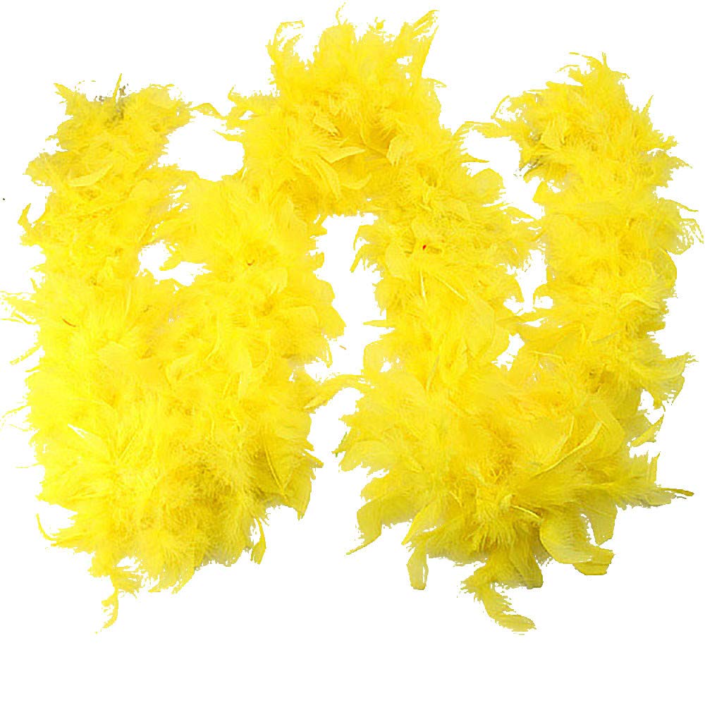 Feather Boas Multipack, Feather Boas, Glow Sticks Party Packs, Feathers, Light Up Headband For Diy Wedding Party Dancing Halloween Christmas Costume Home Decoration (yellow)