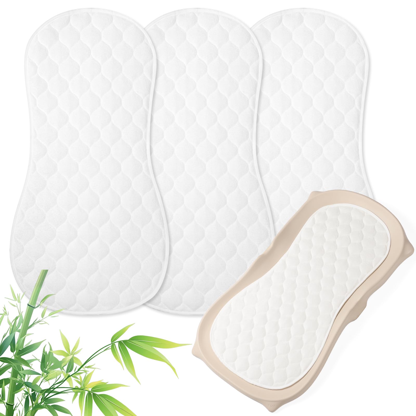 NICEMER Quilted Thicker Baby Changing Pad Liner 3 Pack - changing table pads and covers | Mubboo