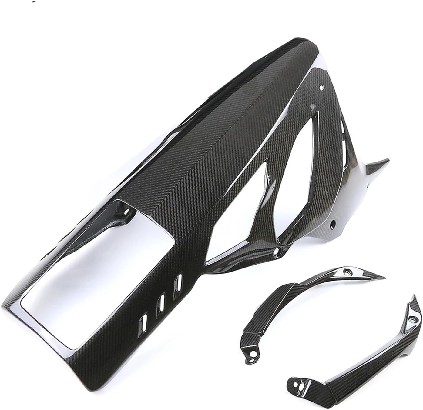 For BMW S1000RR 2023 2024 2025 Motorcycle Accessories 3K Dry Carbon Fiber Side Panel Fairing Kit Winglets Fuel Tank Guard(Army green)