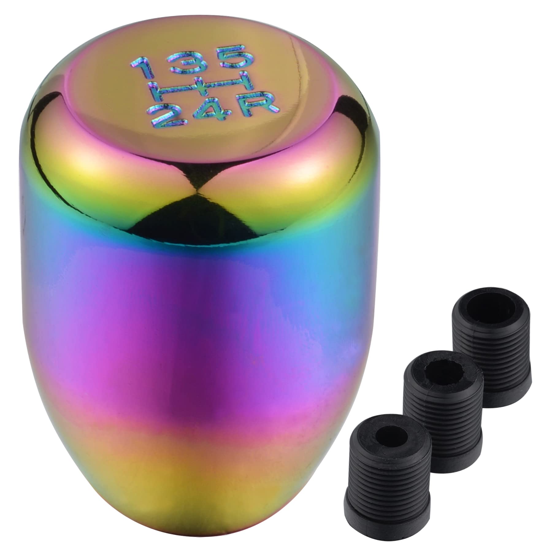 Padaodao Multicolour 5 Speed Shift Knob Transmission Gear Stick Aluminum Alloy Shifting Lever Handle Fit Most Automotive Suv Truck, Multicolor