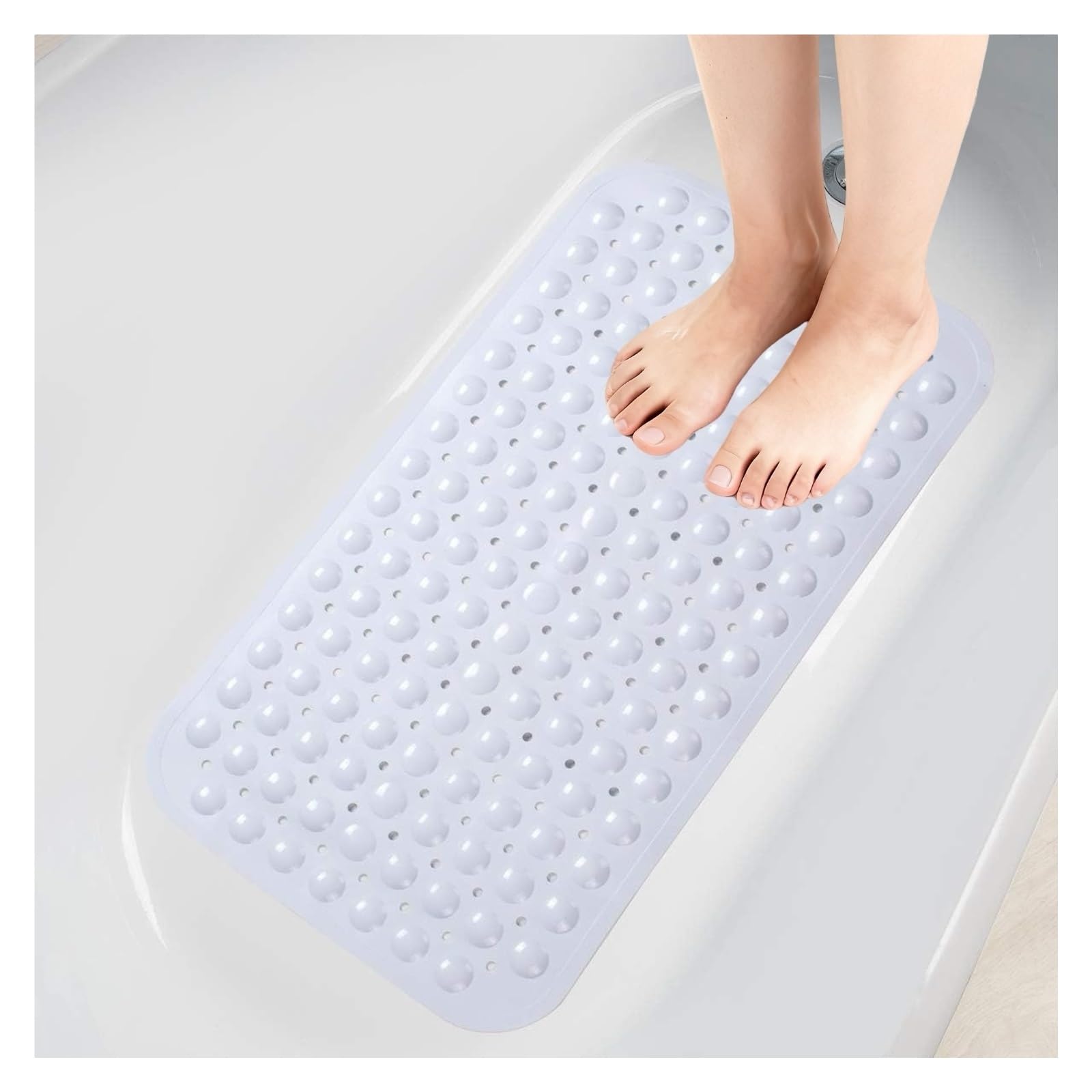 Alfombra BañEra Antideslizante Alfombra de Baño PVC Antideslizante con Ventosas 38x70cm