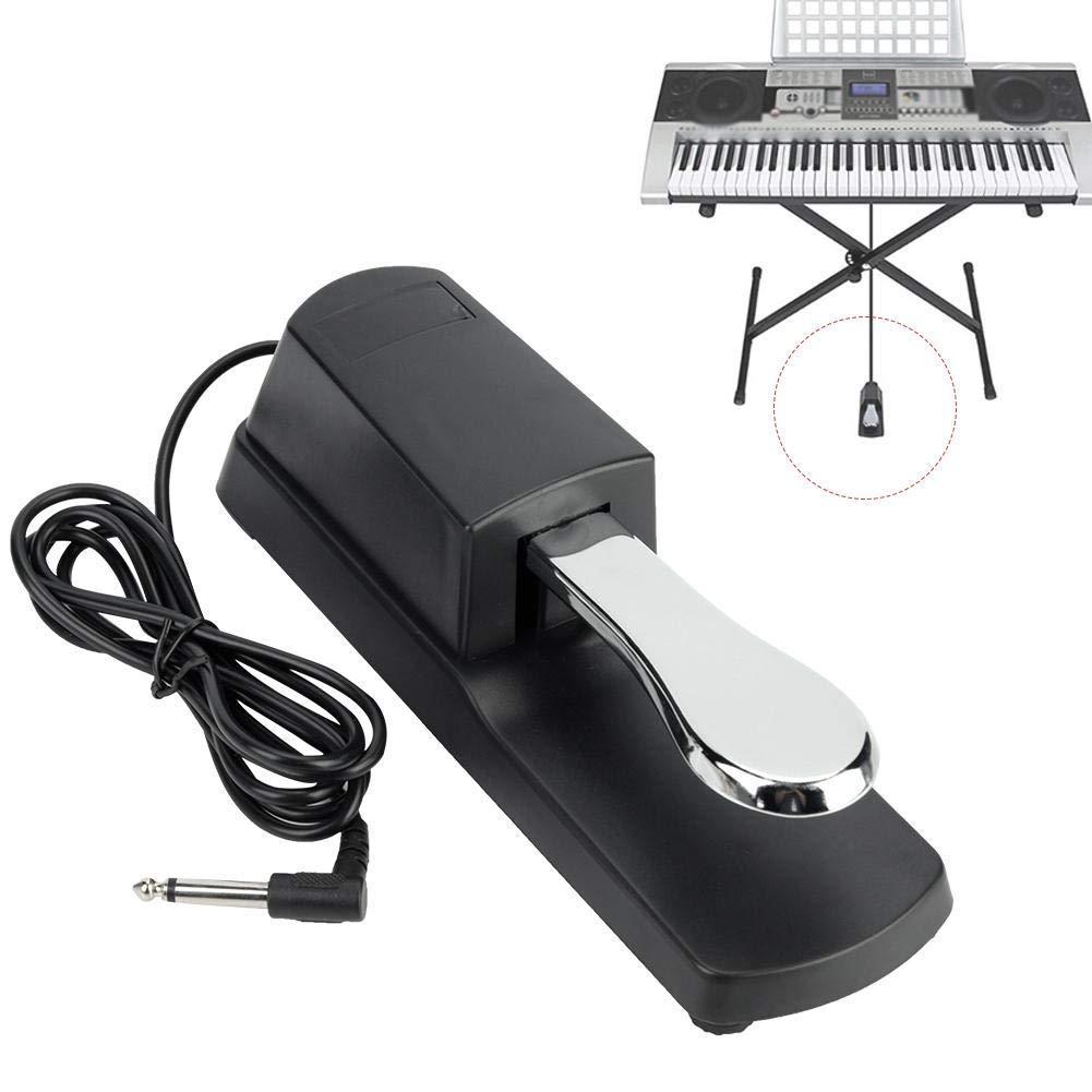 Pédale de piano électronique universelle portable pour clavier électronique pour instrument de piano numérique Noir