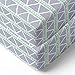 Bacati Aztec/Tribal Crib/Toddler Bed Fitted Sheets Cotton Muslin 2 Piece, Mint/Navy