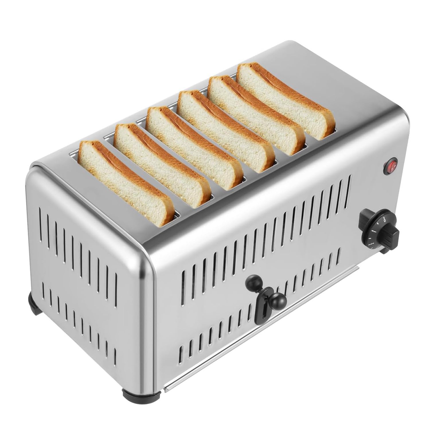 Macchina per la cottura del pane, tostapane commerciale Macchina per la cottura del pane in acciaio inossidabile 4 fette 6 fette Forno per il pane elettrico con funzione di temporizzazione,6slice