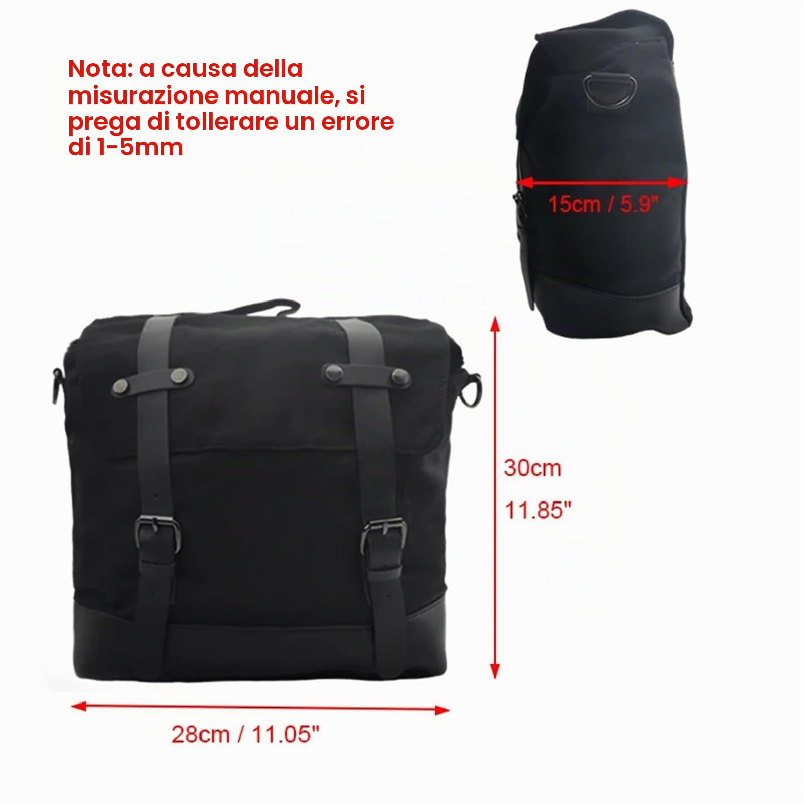 Borsa Moto Viaggio Impermeabile Retrò Vintage - Sella Per Bici, Posteriore, Laterale in Tela Cerata Per Pilota (B)