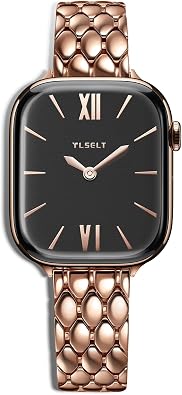 Stainless Steel Designer Band Compatible with Apple Watch for Women 38/40/41/42/44/45/46/49mm, Fancy Dressy Metal Strap for iWatch Series 11 10 9 8 7 6 5 4 3 SE Ultra 3 2 1