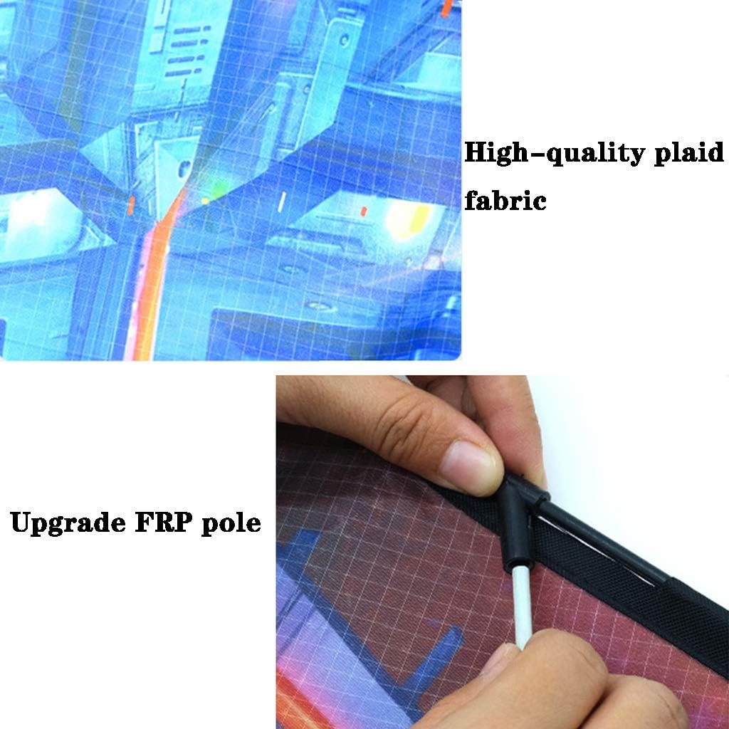 Flyer Kite Outdoor Large Creative Spaceship Kite Park Beach Adult Entertainment Aerial Game Tool Breeze Easy to Fly (Color: Red Size: 5.2ft+1312ft line) (Red 5.2ft+853ft line)