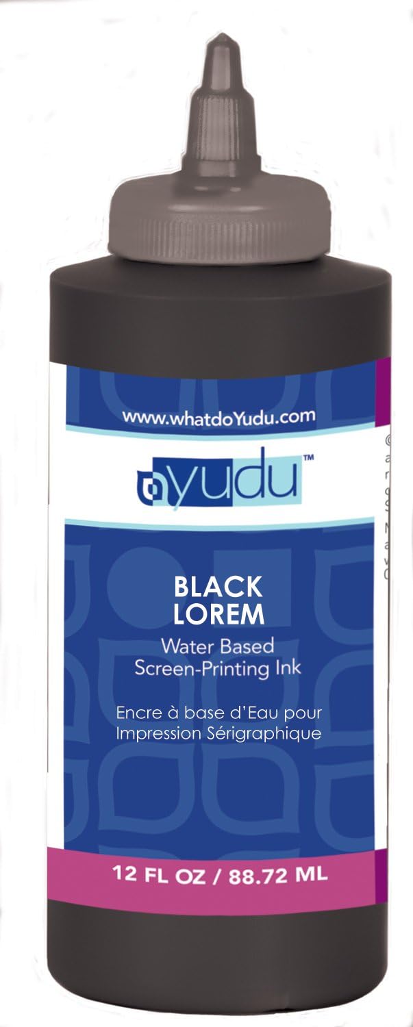 YUDU 12 Ounce Ink, Black Screen Printing Supplies Posters