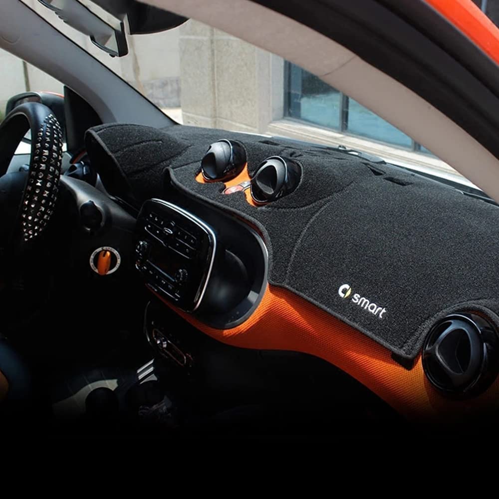 Auto Armaturenbrett Abdeckung, Für Smart 453 Fortwo Forfour Auto Abdeckmatte Teppich Sonnenschutz rutschfeste Matte Armaturenbrettteppich Zubehör
