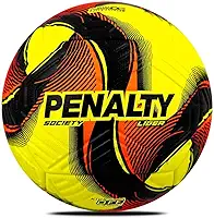 Bola de Futebol Society Penalty Líder XXV Amarela, Laranja e Preta