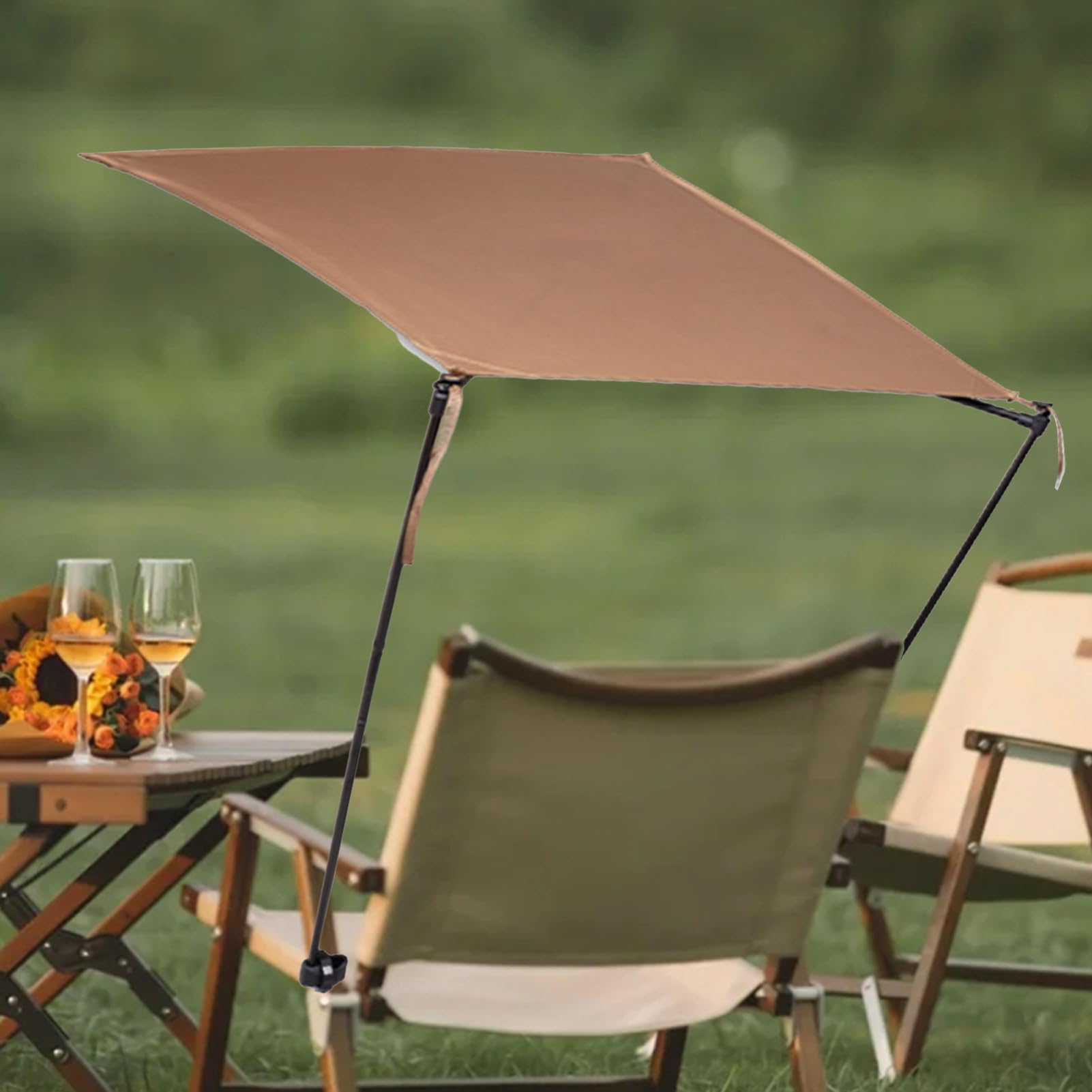 Zadaszenie Do Krzeseł Trawnikowych Przenośna składana osłona | Składany daszek do krzesła kempingowego Outdoor, Sport, Plaża, Wędkarstwo, Wędrówki, Podróże,