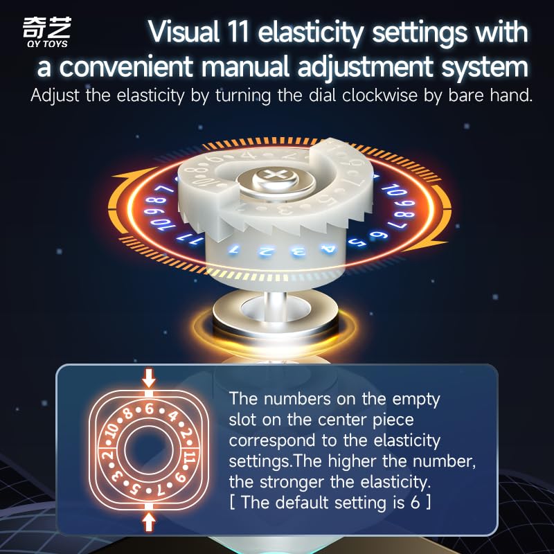 Image of HAWKISTER Qiyi M Pro 3X3 Magnetic Speed Cube, Qy 3X3X3 Professional Stickerless Magic Cube Puzzle, 2024 Edition, For Kid