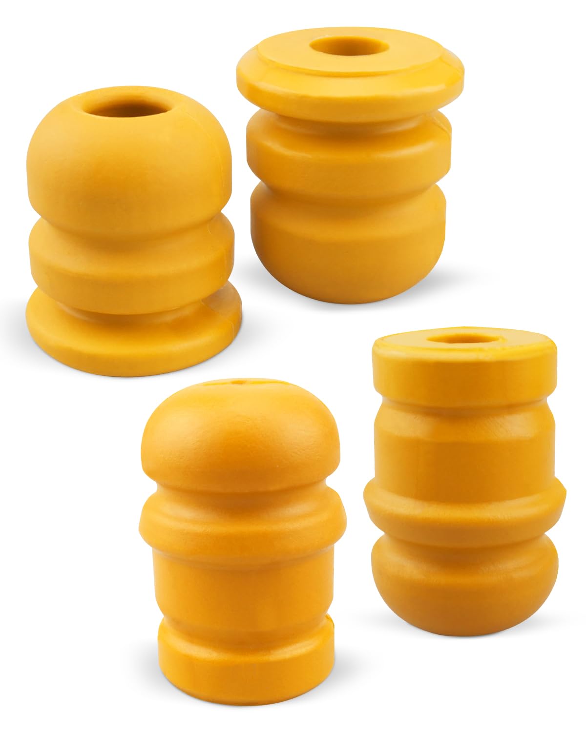 2 Pair Front and Rear Bump Stops Fit for Jeep Wrangler JK 2007-2018, Upper Suspension Jounce Control Arm Bumpers, Replace 52060423AB 52060428AB