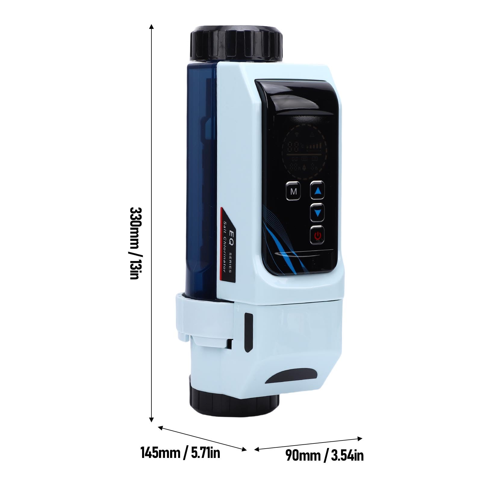 de Clorador Salino para Piscinas Clorador Integrado de Agua Salada para Piscinas 32 G por Hora Control Inteligente Autolimpieza Salida Ajustable para de 160 M3
