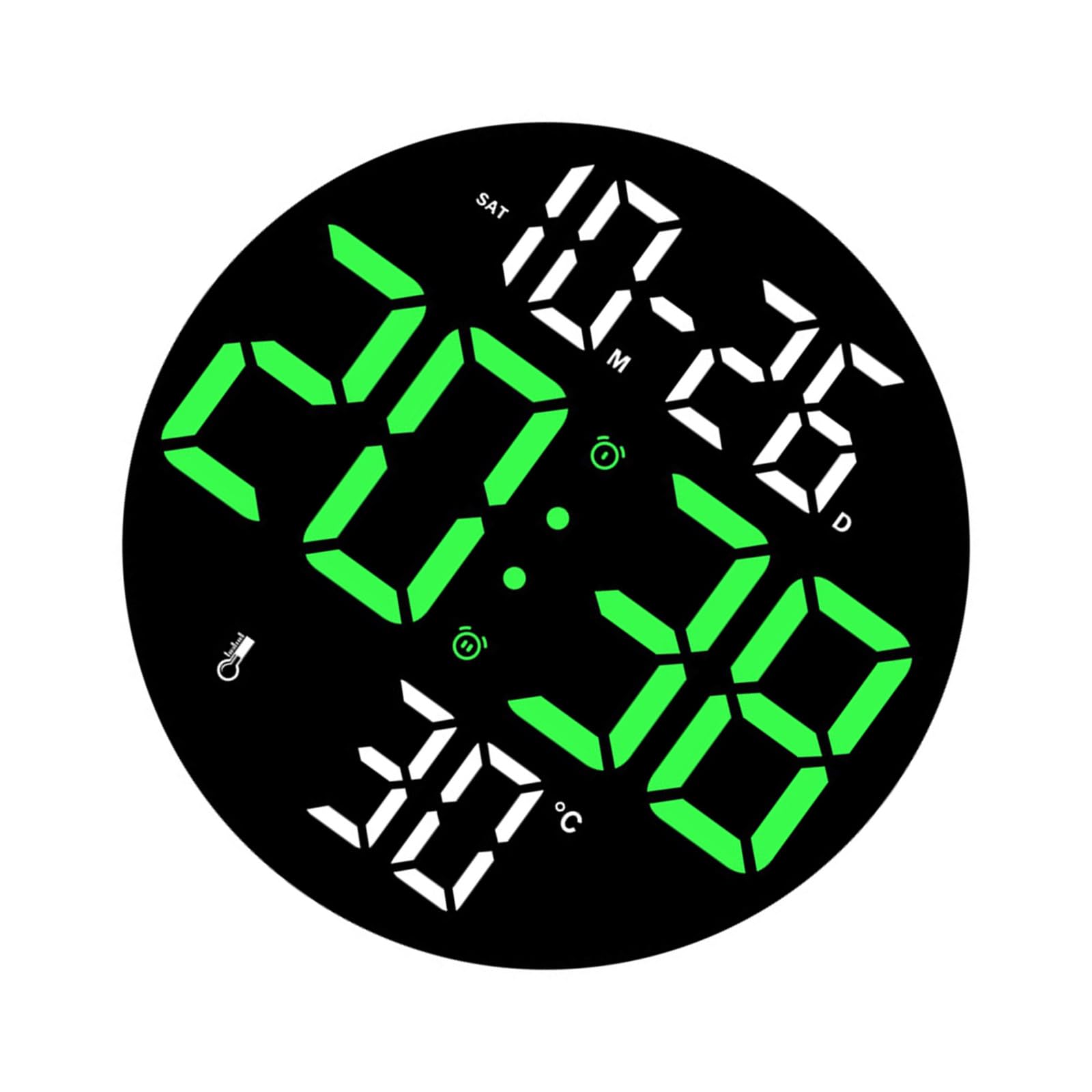 Tsophreniq Minimalists Silents Movement Wall Clock Battery Operated Simple Hanging for Everyday Use Time Date Temperature