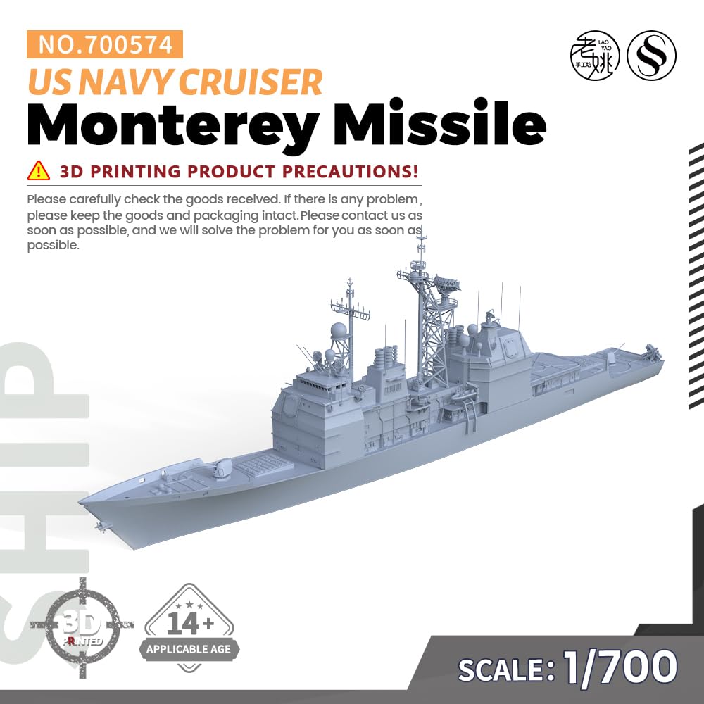 MRY-SFW SSC700574 1/700 model wojskowy US Navy Monterey Cruiser rakietowy