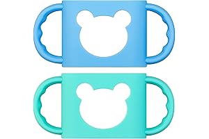 Baby Bottle Handles, Durable Food Grade Silicone Transitional Sippy Cup Handle Grip...
